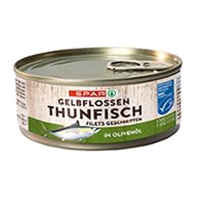 SPAR Gelbflossen-Thunfisch Filets geschnitten, in Olivenöl